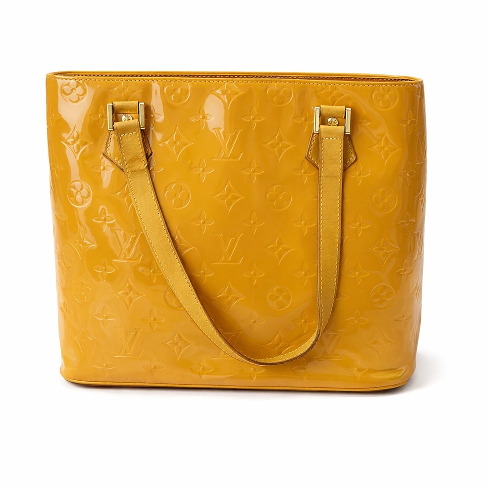 Louis Vuitton Monogram Vernis Houston Tote Bag- Mango (yellow) Authentic